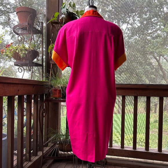 Vintage Tailored NR1 Color Block Shirtwaist Dress - Picture 6 of 15